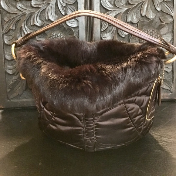 Coach Bags Coach Furtrimmed Shoulder Bag Poshmark